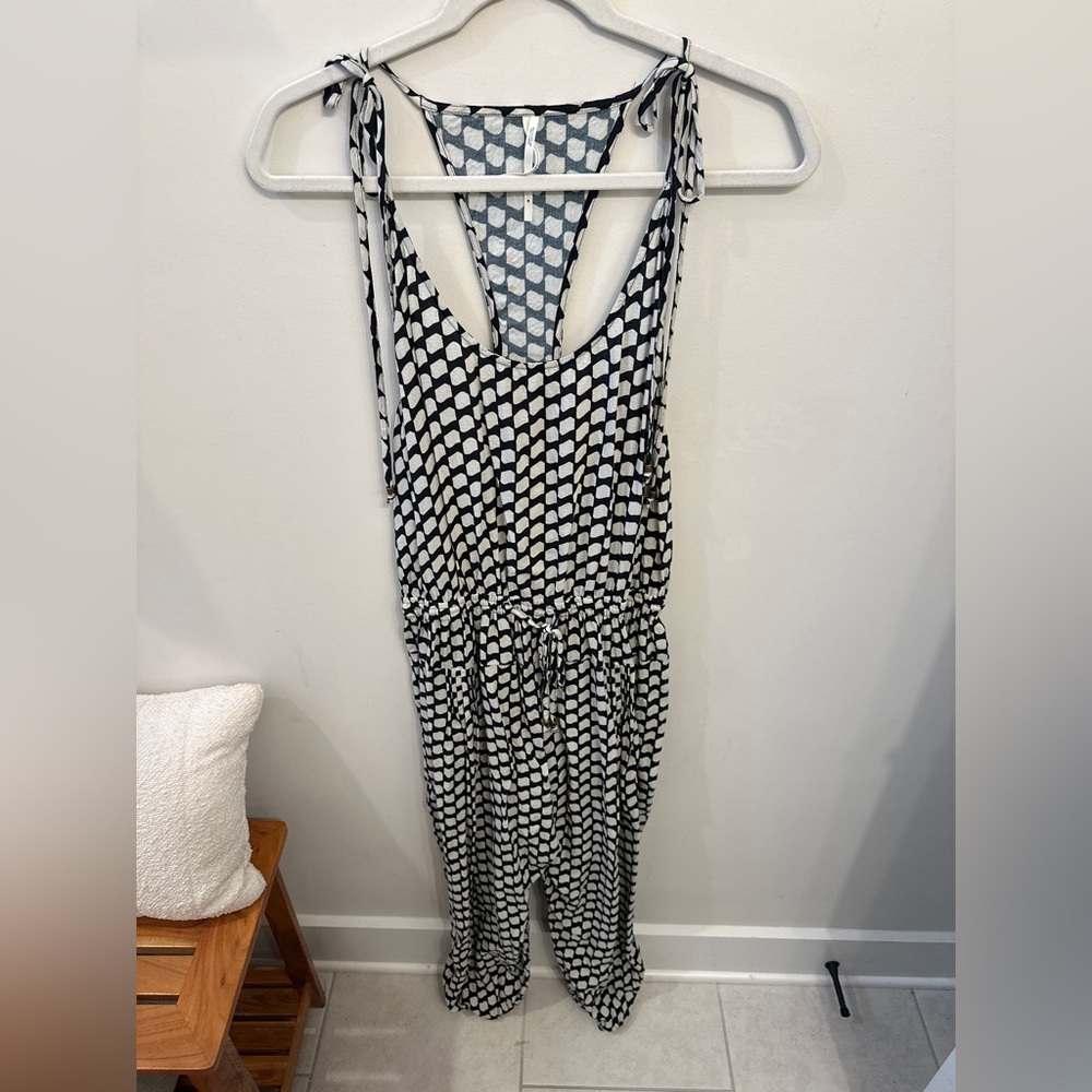 Anthropologie Shoulder Tie Romper Jumper